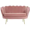 Image de Canapé fixe 2 places rose