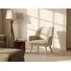 Image de Fauteuil droit polyester beige