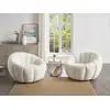Image de Fauteuil droit polyester blanc