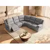 Image de Canapé d'angle polyester 5 places gris