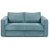 Image de Canapé convertible velours 3 places bleu turquoise