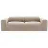 Image de Canapé fixe velours 3 places beige