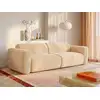 Image de Canapé fixe velours 4 places beige