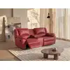Image de Canapé relaxation cuir 2 places rouge