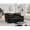 Image de Canapé relaxation cuir 2 places noir