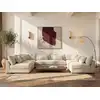 Image de Canapé fixe velours 9 places beige