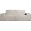 Image de Canapé fixe velours 3 places beige