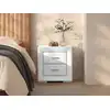 Image de Lot de 2 tables de chevet simili blanc