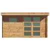 Image de Cabane de jardin bois massif naturel foncé
