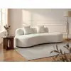 Image de Canapé fixe polyester 3 places blanc