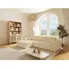 Image de Canapé d'angle polyester 6 places beige