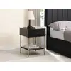 Image de Lot de 2 tables de chevet mdf noir