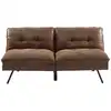 Image de Canapé convertible microfibre 3 places marron}