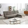 Image de Canapé convertible polyester 4 places taupe
