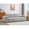 Image de Canapé fixe polyester 3 places gris clair