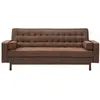 Image de Canapé convertible polyester 3 places marron}