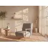 Image de Fauteuil droit polyester gris