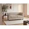 Image de Canapé fixe velours 2 places beige