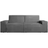 Image de Canapé fixe velours 3 places gris anthracite
