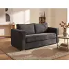 Image de Canapé convertible velours 3 places gris anthracite