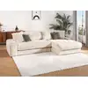 Image de Canapé d'angle velours 5 places beige