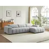 Image de Canapé d'angle polyester 5 places gris