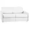 Image de Canapé convertible simili 3 places blanc}
