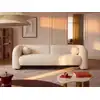 Image de Canap © fixe polyester 3 places ivoire