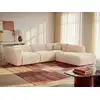 Image de Canapé d'angle velours 6 places beige