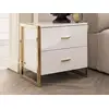 Image de Lot de 2 tables de chevet mdf blanc