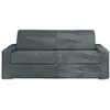 Image de Canapé convertible velours 4 places gris anthracite