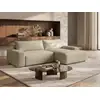 Image de Canapé d'angle polyester 4 places taupe