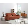 Image de Canapé convertible velours 3 places terracotta