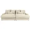 Image de Canapé fixe velours 4 places beige