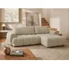 Image de Canapé d'angle polyester 4 places beige