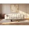Image de Canapé fixe polyester 3 places blanc cassé