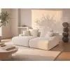 Image de Canapé fixe velours 3 places beige