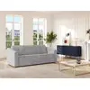 Image de Canapé convertible polyester 3 places gris clair