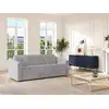 Image de Canapé convertible polyester 3 places gris clair