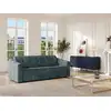 Image de Canapé convertible polyester 3 places bleu canard