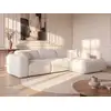 Image de Canapé d'angle polyester 5 places blanc