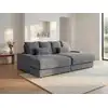 Image de Canapé fixe velours 3 places gris anthracite