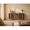 Image de Buffet mdf naturel foncé