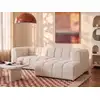 Image de Canapé d'angle polyester 3 places beige