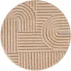 Image de Tapis à reliefs géométriques rose rond - D80 cm