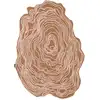 Image de Tapis Laine Tissé à la main motif bois Marron 133x190