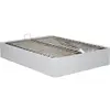 Image de Sommier coffre h33 cm effet bois blanc 140 x 190 cm