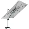 Image de Parasol déporté 3x3m en aluminium gris perle