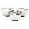 Image de Set de 3 bols inox/noir 16/20/24cm