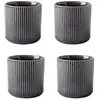 Image de Lot de 4 tasses en grès - noir